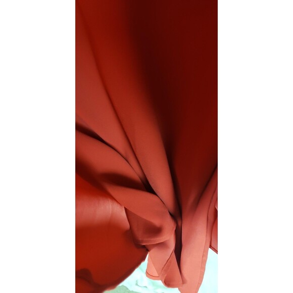 Trina Turk Horizon Dress 14 Red Draped Cowl Neck Classy Holiday Party Christmas - Picture 4 of 6